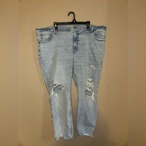 Abercrombie & Fitch Light Blue Distressed Women's Jeans